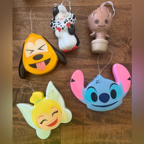 Disney Christmas Character Ornament set of 5 - Picture 1 of 5